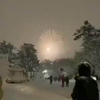 Awesome winter fireworks