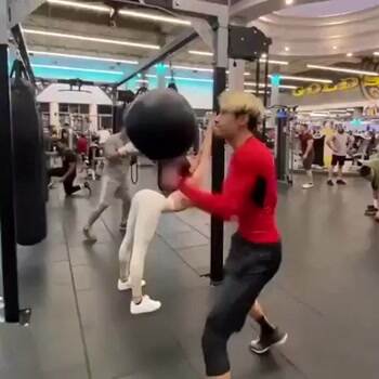 Knocking the ball in the air