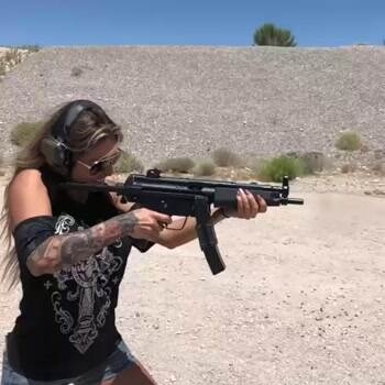 Kristen Strout firing some rounds