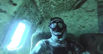 Underwater in a plane