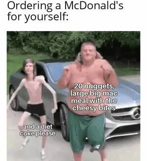 And a diet coke please