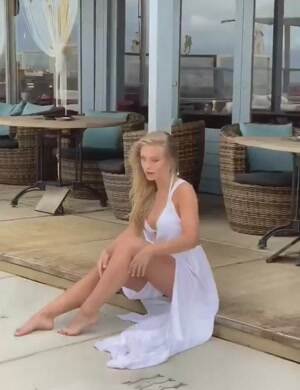 Pretty Model in the wind