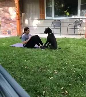 Helping me with my situps