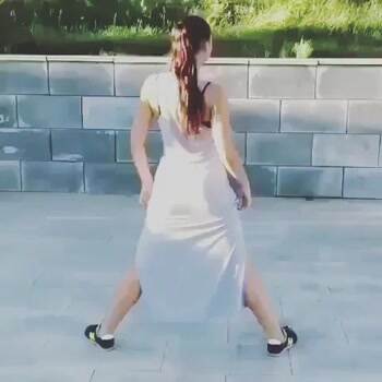 Showing off what her momma gave her