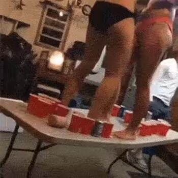 having some fun at the party