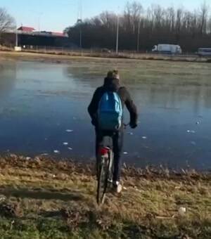 just a little bike ride on the lake