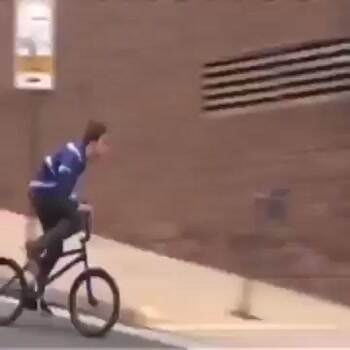 showing off some biking tricks