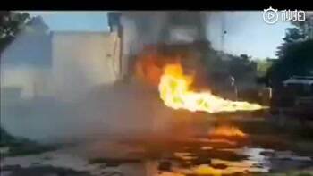 fighting a blaze up close