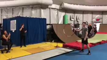pretty cool backflip through a hoop