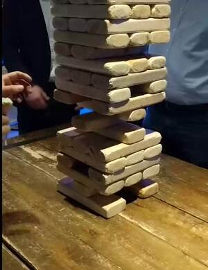 some jenga skills on display