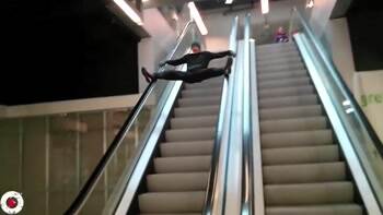 getting down the escalator fast