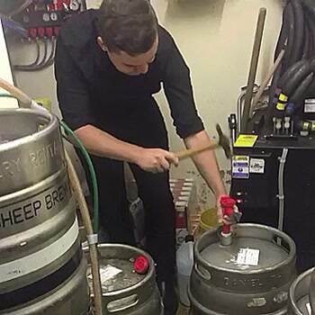 how not to open a keg