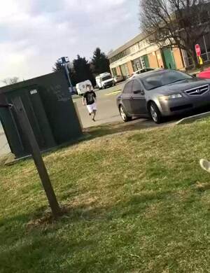 showing off his long jump