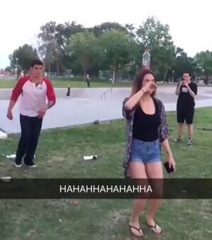 kicking the bottle off your head