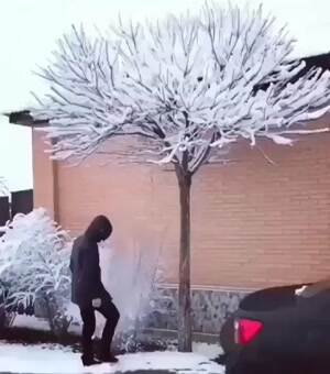 a snowy magic trick