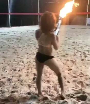 just playing with a flame thrower