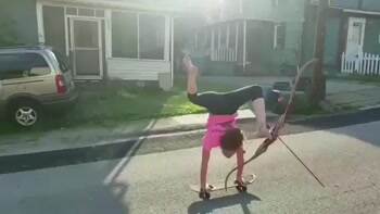 This chick can do it all