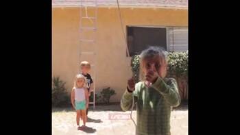 Luckiest kids ever do the ladder trick