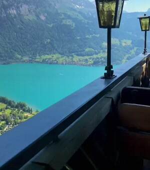 view from restaurant in switzerland