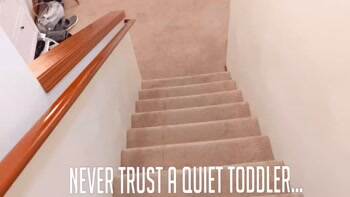 Never trust a quiet toddler