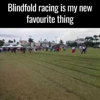 Blindfolded racing is my new favorite thing