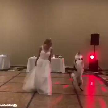 Dancing with her best friend on her wedding day