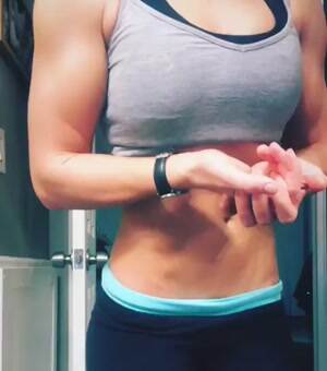 Pupper messing up Chanelle Greenes abs shot