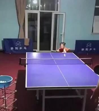 This girl is amazing at table tennis