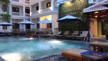 The backwards pool jump