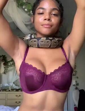 Helayna Marie dancing with her snake