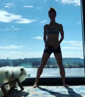 Intense yoga workout