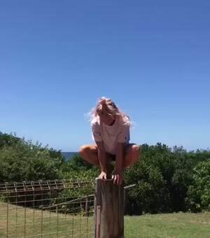 The country yoga session