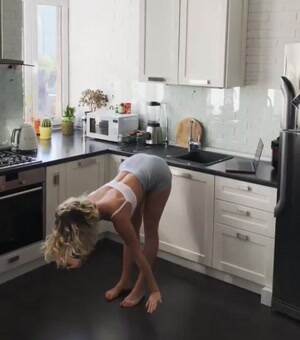 Some interesting kitchen yoga