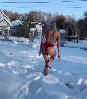 Enjoying the snow today