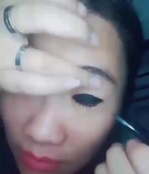 Putting on some makeup