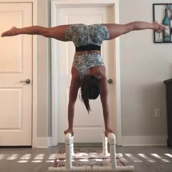  Kacy Catanzaro shows off her strength