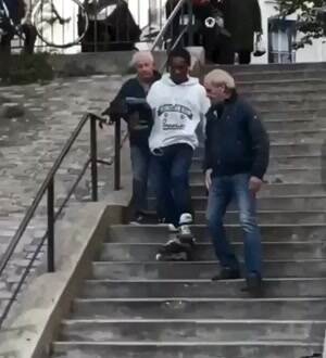 Getting down the steps