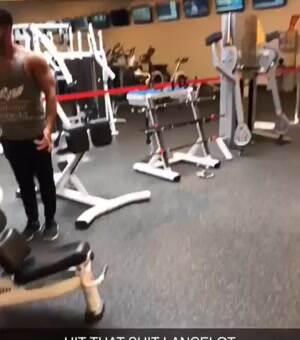 Lancelot getting in a workout
