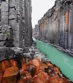 The Basalt Canyon in Iceland