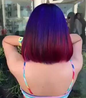 Cool rainbow hair