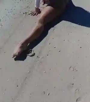 Splits and yoga at the beach
