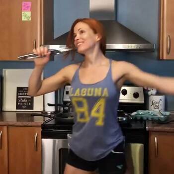 Having fun doing some cooking