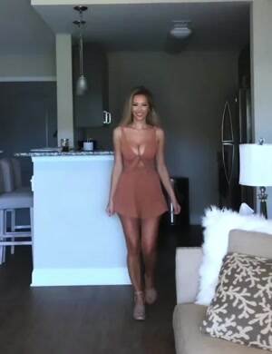 Showing off her new dress