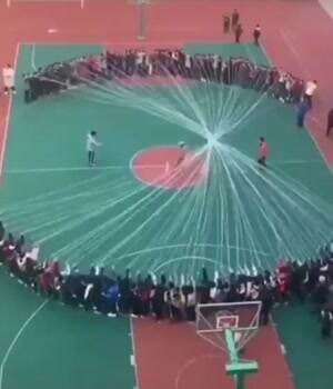 That is one huge game of jump rope