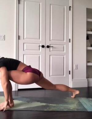 She is good at yoga