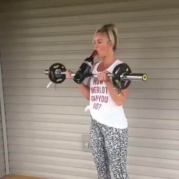 Working out with a beer