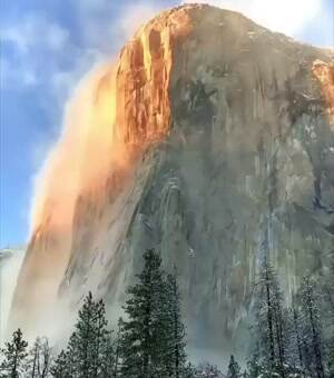 Stunning view of El Capitan in the morning light.