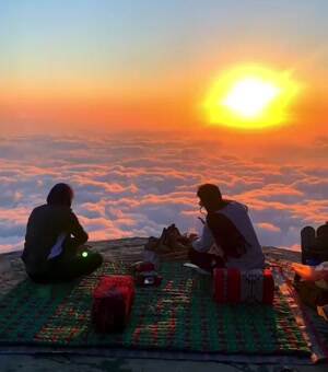 Tea time over the clouds
