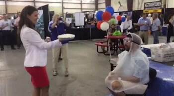 A pie in the face