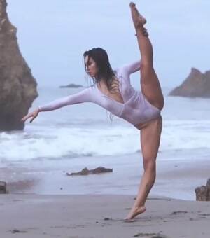 A ballerina posing